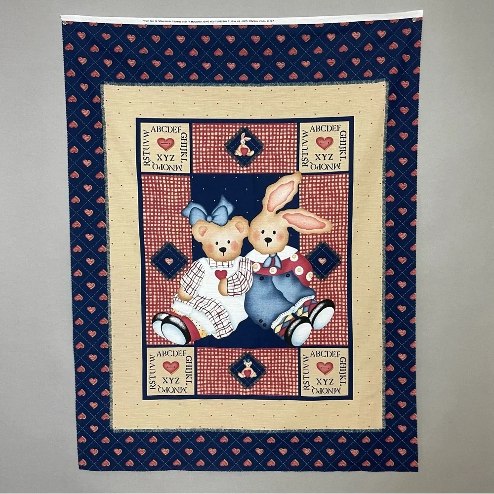 Vintage 1997 Daisy Kingdom Quilt Panel Fabric Project Applique Sew Baby #K29